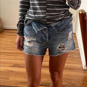 rTa denim shorts